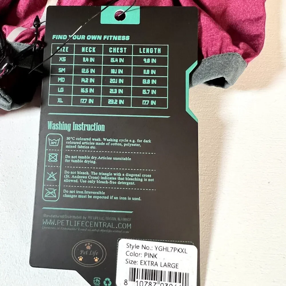 Helios Pet Life Yoga Dog suit hooded pink XL NWT